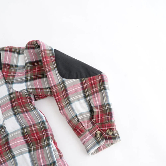 Vintage Dickies Red And Green Plaid Quilt Lined Outdoor Button Up Shacket Large - Picture 5 of 12